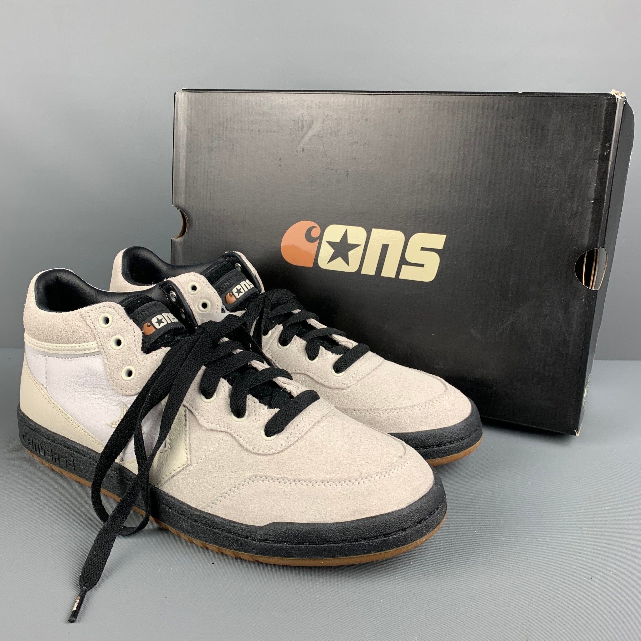 Converse Cons All Star Men's Black Leather Gray Padded Sneakers Trainers  8.5 ref.397004 - Joli Closet
